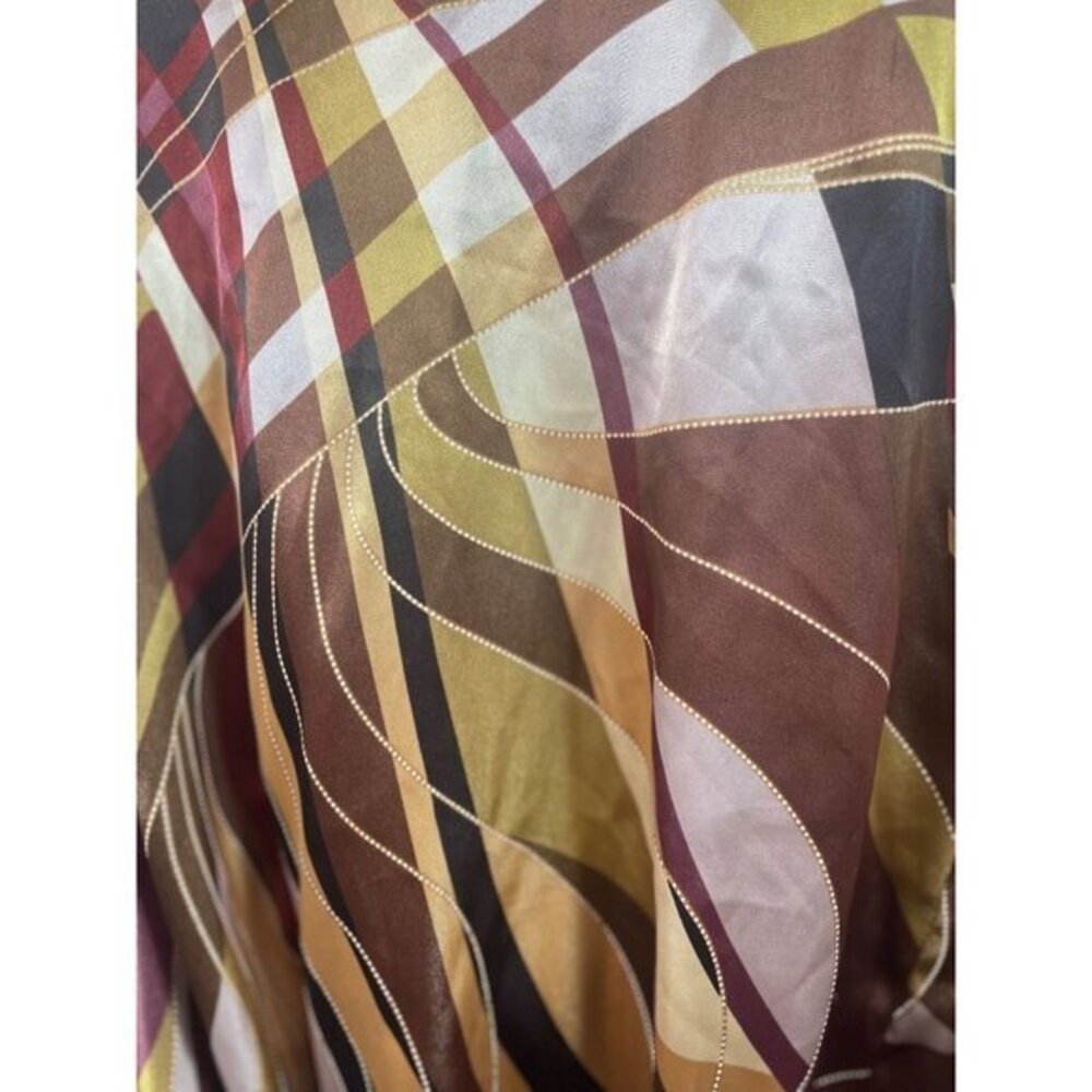 Lane Bryant 26/28 Abstract Print Wrap Blouse Plus Size‎ Long Sleeve Top - Picture 8 of 13